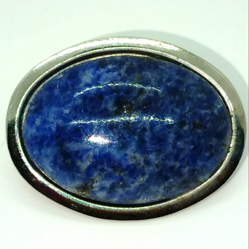 Vintage Stone Sodalite Brooch